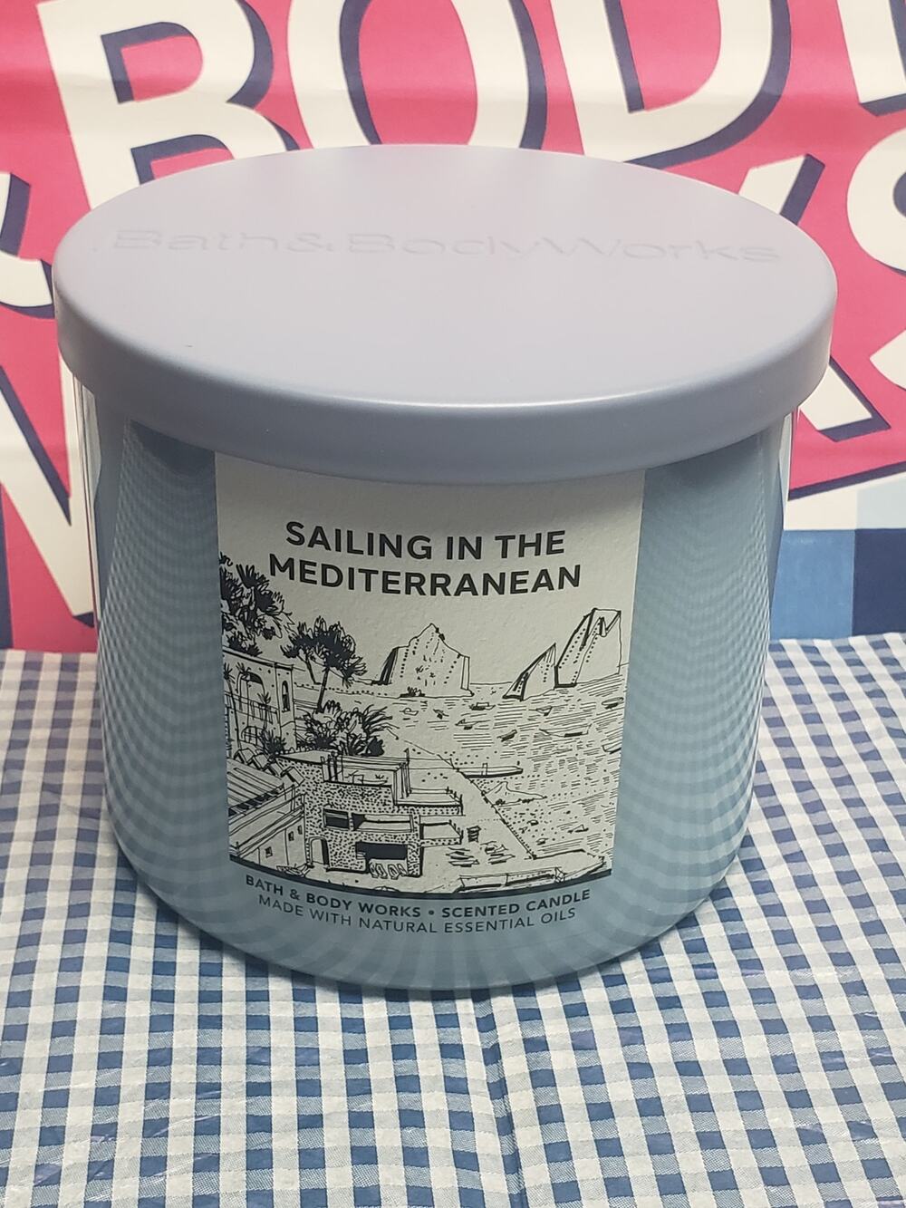 BBW Sailing In the Mediterranean Sea Salt & Sails Large 3 Wick Candle